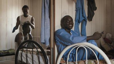 Some migrant workers in Doha featured in The Workers Cup. Courtesy The Workers Cup