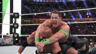 John Cena and Triple H at the WWE Greatest Royal Rumble in Jeddah, Saudi Arabia. Photo: WWE