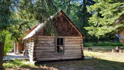The off-the-grid cabin in Oregon, USA. Rosemary Behan