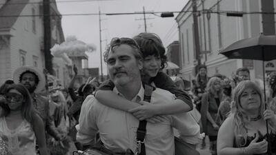 Joaquin Phoenix as Johnny and Woody Norman as Jesse in a scene from 'C'mon C'mon'. Photo: A24