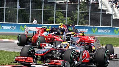 Lewis Hamilton drives in his MP4-25 last year. The car's newer version has failed to match the expectations in the early tests this year.