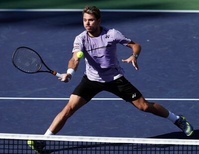 Stan Wawrinka of Switzerland found a feisty opponent in Britain's Dan Evans in Indian Wells. John G Mabanglo / EPA