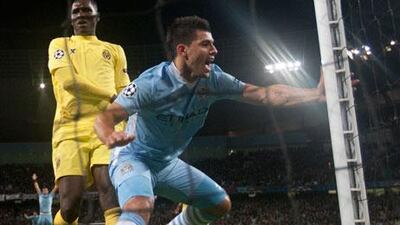 Sergio Aguero, right, saved Manchester City in stoppage with a goal to lift them to victory over Villarreal two weeks ago.