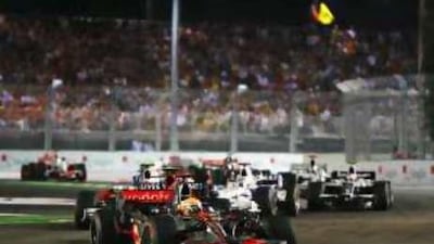 Lewis Hamilton in action on his way to third place in Singapore.