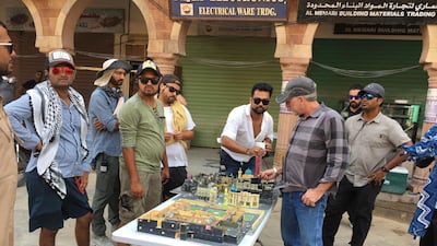 Tom Struthers on the set of Tiger Zinda Hai which filmed in Abu Dhabi in 2017. Courtesy Tom Struthers
