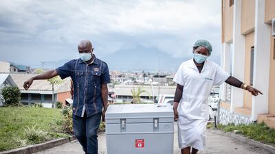 The Democratic Republic of Congo received 1.7 million doses of AstraZeneca-Oxford’s Covid-19 vaccine through the UN-led Covax programme in March. Getty Images