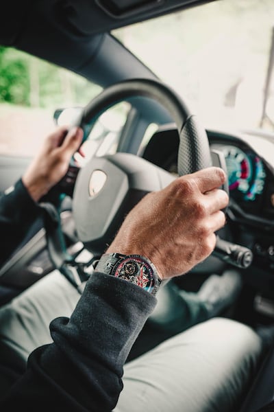 Roger Dubuis has partnered with Pirelli and Lamborghini to introduce the Excalibur timepieces