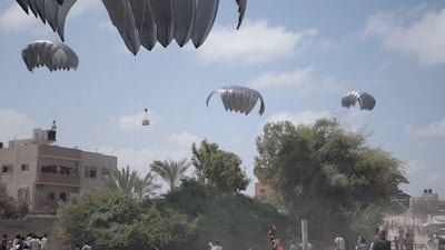 The airdrops have been carried out with the participation of Germany, Belgium, France, the Netherlands and Italy. Photo: Wam