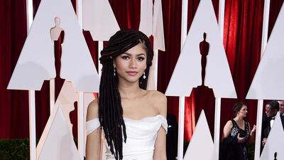 Zendaya, in Vivienne Westwood, arrives for the 87th annual Academy Awards at the Dolby Theatre in Hollywood, California, on February 22, 2015. EPA