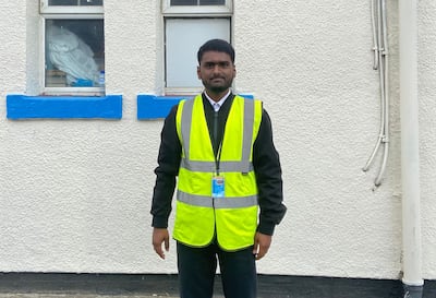 Mohammed Ishaq became a security guard at the mosque after his home and cars were attacked. Nicky Harley / The National