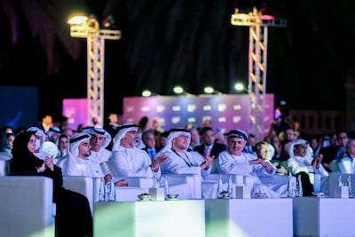 Sheikh Khaled bin Mohamed, member of the Abu Dhabi Executive Council and chairman of the Abu Dhabi Executive Office at the opening ceremony of Abu Dhabi Finance Week at the Emirates Palace hotel. Photo: Abu Dhabi Media Office