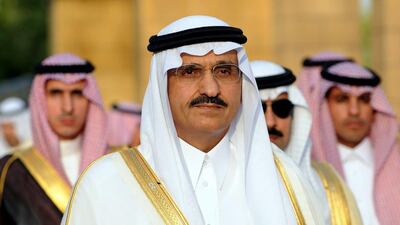 Prince Khaled bin Bandar bin Abdul Aziz, centre, was named Saudi Arabia's new intelligence chief on July 1, 2014, just days after he was sacked from his former position as deputy defence minister. Fayez Nureldine/AFP Photo