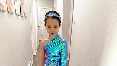 Kaia Aragon wears her own design, a metallic, asymmetric dress. All photos: KaiaRaeDesigns Instagram