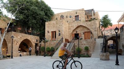 The coastline around Batroun is a popular route for cyclists. Reuters