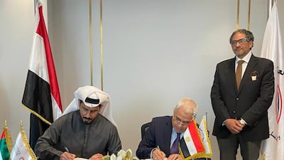 The Executive Office signed a preliminary agreement with the Egyptian Money Laundering and Terrorist Financing Combatting Unit. Photo: EO AML/CTF