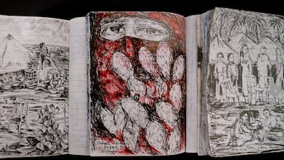 Sohail Salem's notebooks chronicle Gaza's sprawling camps. Photo: Saqi Books