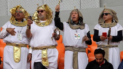 Fans arrive for Egypt vs Uruguay match at Ekaterinburg Arena, Yekaterinburg, Russia. Mark Baker / AP Photo