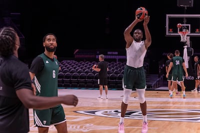 Dubai Basketball team during practice at Coca-Cola Arena. Antonie Robertson / The National