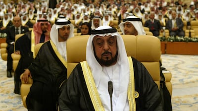 Sheikh Khalifa bin Zayed, UAE President, attends the opening session of the Opec summit in Riyadh, 2007. Getty Images