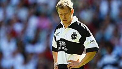 Josh Lewsey played for the Barbarians against England in his last professional game at Twickenham on May 30.