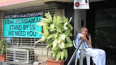 Mumbai authorities had declared that some 100 apartments in the seven-building Campa Cola residential compound had been built illegally, because they had been constructed beyond five storeys, ordered these portions of the towers to be demolished. Subhash Sharma for The National