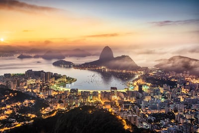 Rio de Janeiro at night. Getty Images