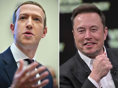 Tech titans Mark Zuckerberg and Elon Musk are in a fierce business rivalry that has spilt over into a playground spat, with the two men offering to fight each other in a cage. AFP