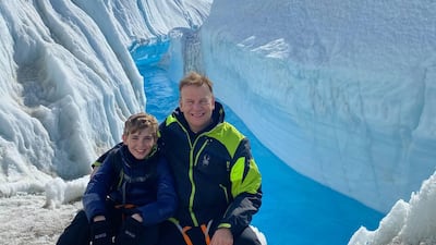 Hamish Harding and his son, Giles, on their expedition to the South Pole in 2020. Courtesy: Action Aviation