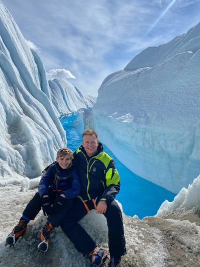 Hamish Harding and his son, Giles, on their expedition to the South Pole in 2020. Courtesy: Action Aviation