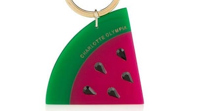 Watermelon key ring by Charlotte Olympia