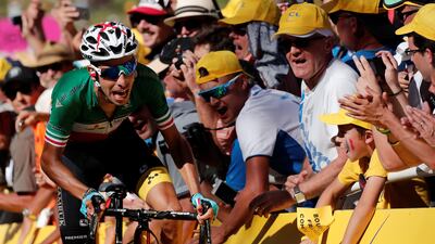 Astana rider Fabio Aru of Italy on his way to win the stage on Wednesday. Benoit Tessier / Reuters