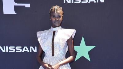 Khoudia Diop arrives at the BET Awards on June 23, 2019, in Los Angeles. AP