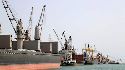 Hodeidah port in Yemen is around 230 kilometres west of the capital Sanaa. AFP