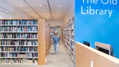 Michele Sadoon, vice chairwoman of The Old Library. The Old Library, one of Dubai’s oldest libraries reopened on Wednesday after its former home in the Mall of the Emirates shut down four months ago. Reem Mohammed / The National