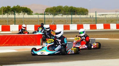The racers in the UAE Rotax Max Challenge will be taking their karts from Al Ain Raceway, above, for the 10th round of the season at Yas Marina Circuit. Courtesy Al Ain Raceway