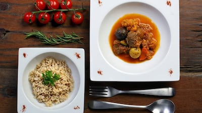 A grass-fed beef stew with cauliflower and potatoes recipes by Nabz&G which features in the Homey’s Guide to Healthy Ramadan Recipes cookbook launched by Beat Diabetes. Courtesy: Landmark Group