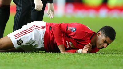 Rashford is a doubt for Manchester United's Premier League game at Liverpool on Sunday. Getty