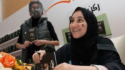 Noura Al Noman at the launch of her young adult novel Ajwan at the Sharjah International Book Fair last year. Duncan Chard for The National