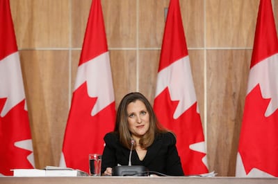 Canada's Finance Minister Chrystia Freeland. Reuters