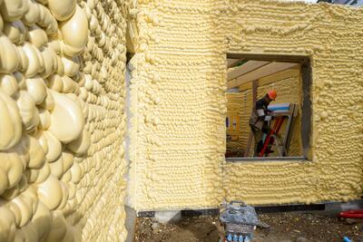 The 3D-printed walls of a home in France. Courtesy University of Nantes