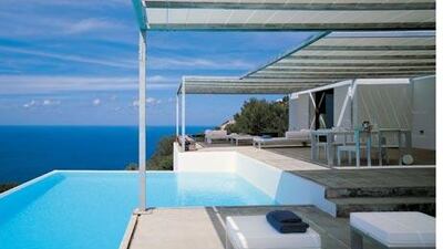 Going all white outdoors is a great way to create a cool glamour, as seen on this terrace styled by Gandia Blasco, using its Na Xamena furniture collection.