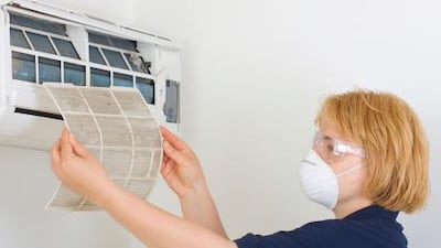 It's crucial that air-conditioning filters and grills are cleaned several times a year, as the units can spread dust mites and allergens, and even legionella germs.