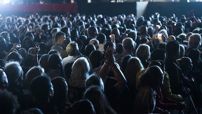 Those used to the extra space in the Fire Pit and Golden Circle would have received a rude shock; the combination of over 30,000 people and the 40 metre T-Shaped stage split both sections in two cramming fans in on both sides. Lee Hoagland / The National