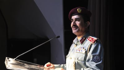Brigadier Mohammed Eid Al Madhloom, the director general of Sharjah Police’s operations room, spoke at the annual GCC Inmates Week about the major role a community plays in keeping ex-inmates away from crime after their release from prison. Lee Hoagland / The National