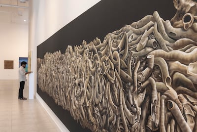 The Unseen Script exhibition is now running at Rizq Art Initiative on Reem Island. Antonie Robertson/The National