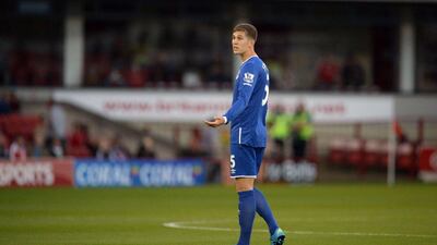 Everton's John Stones shown on Wednesday during the team's League Cup win against Barnsley. Oli Scarff / AFP / August 26, 2015