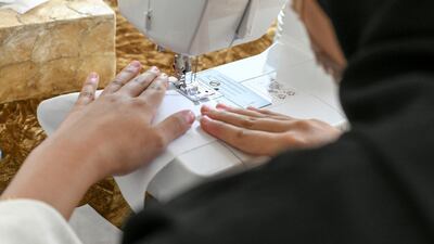 Lotus Training Centre-AD The launch of womenÕs sewing programme with UNHCR to teach low-income women professional sewing to earn a living, at Lotus Holistic Retal Training Centre.