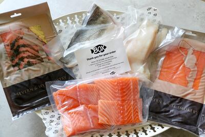 Fishbox delivers its produce in vacuum-sealed bags. Photo: Chris Whiteoak / The National