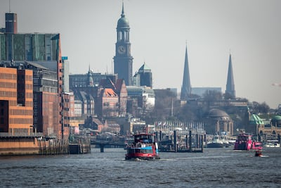 The northern port of Hamburg. Germany announced a quarter of economic stagnation on Friday with zero growth in GDP. EPA