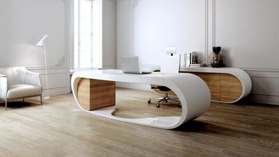 The Goggle desk challenged the craftsmen and women of the family-run company’s workforce. Courtesy Babini